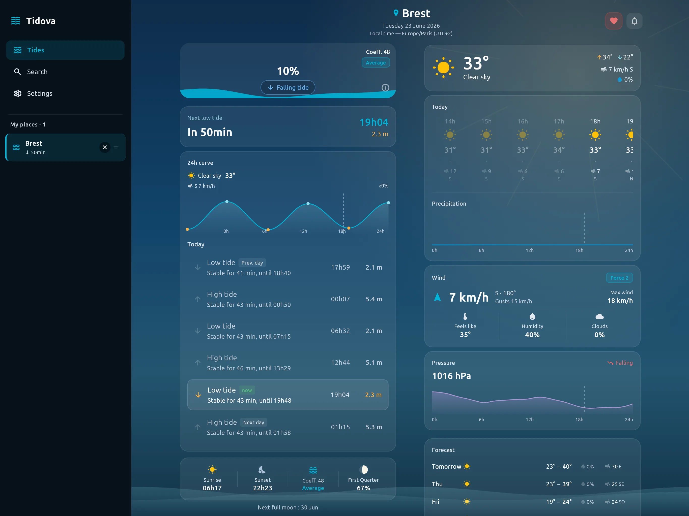 Tidova — Vue tablette