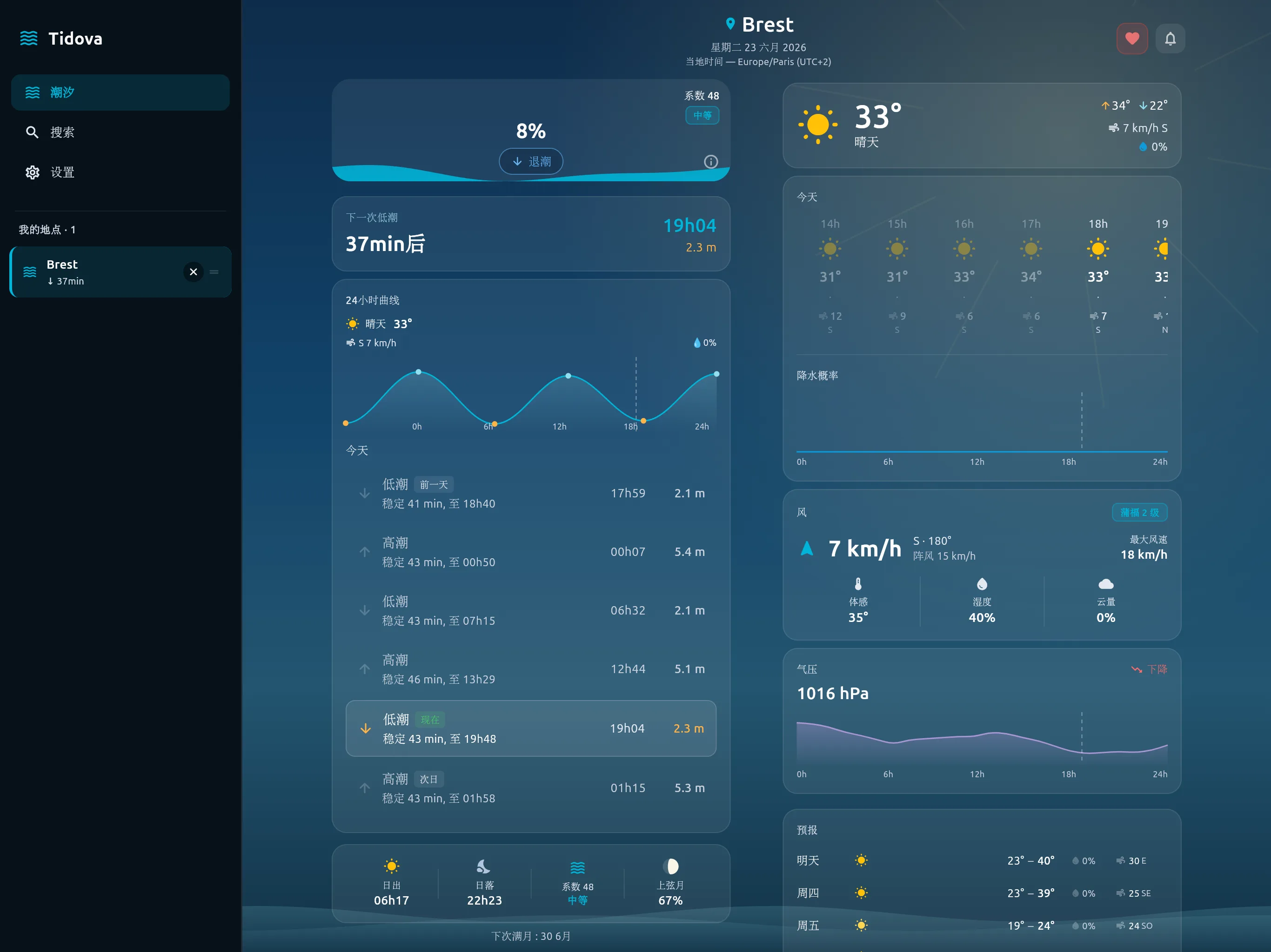 Tidova — Vue tablette